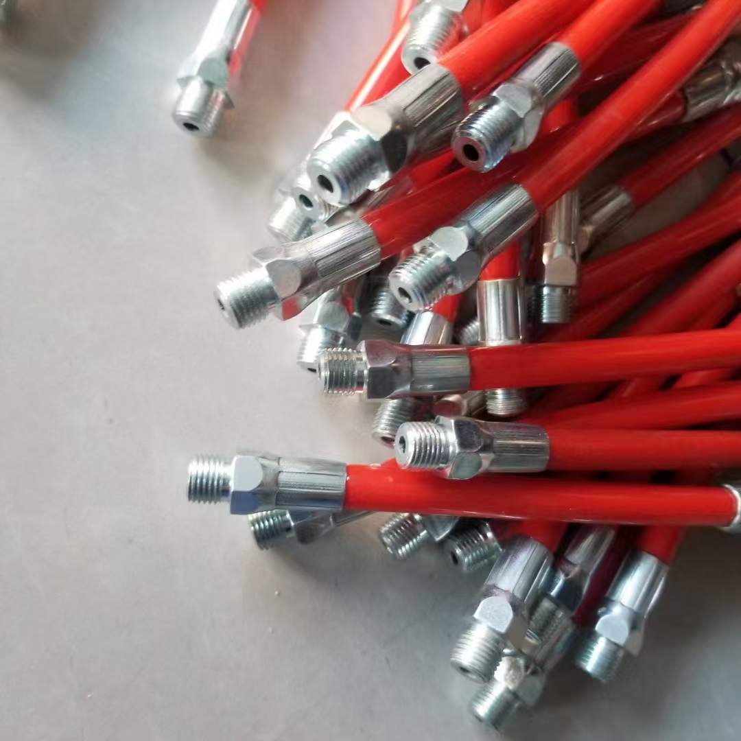 Grease Gun Hose - High Pressure Flexible Lubrication Hose with Interchangeable Couplers for Automotive & Industrial Maintenance