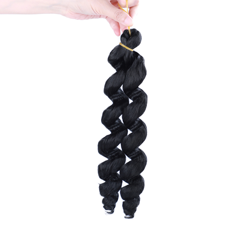 Long Loose Wave Synthetic Hair Bundles for Women Heat Resistant Synthetic Crochet Hair Bundles Loose Wave Soft Smooth Hair Factory Price Sale
