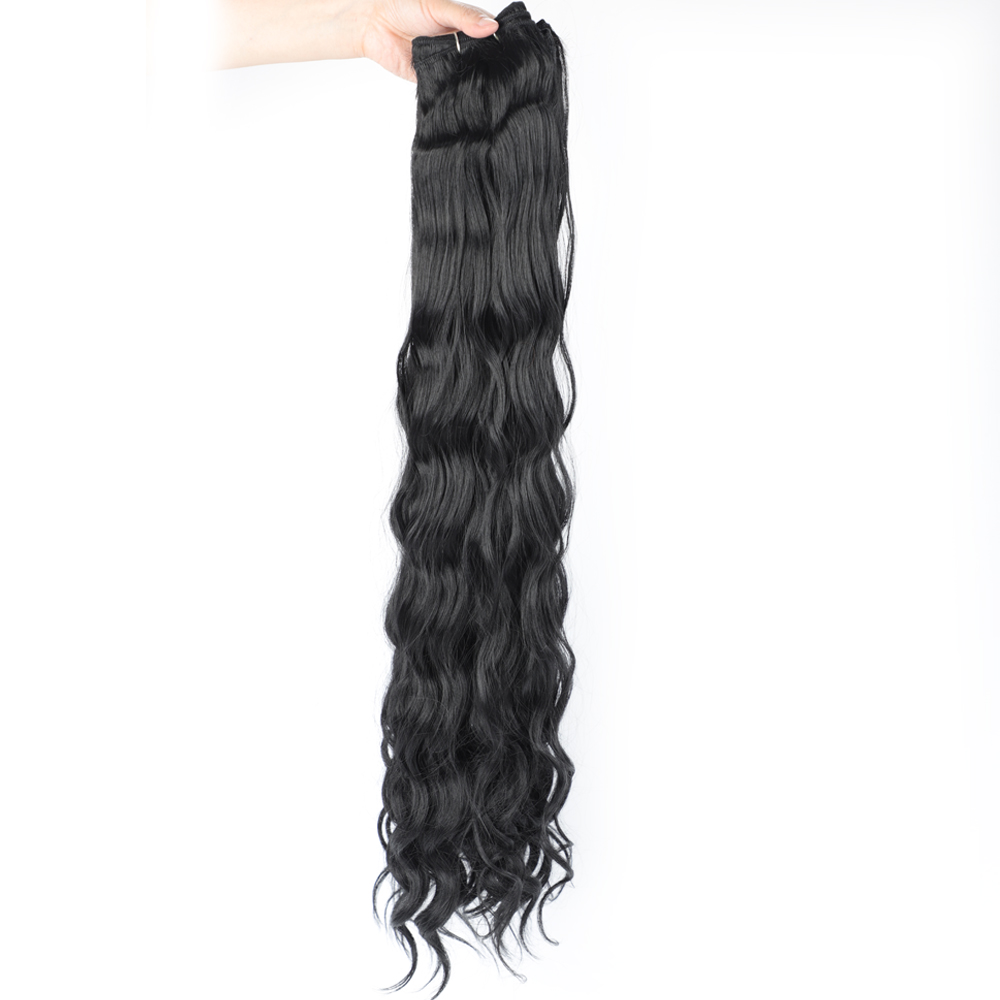 Long Natural Wave Synthetic Hair Bundles for Women Heat Resistant Synthetic Hair Weave Bundles Natural Wave Soft Smooth Hair Factory Price Sale