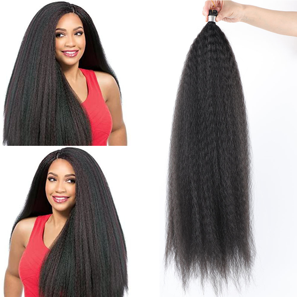 Long Kinky Curly Synthetic Hair Bundles for Women Curly Synthetic Crochet Hair Bundles Kinky Curly Soft Smooth Hair Factory Price Sale