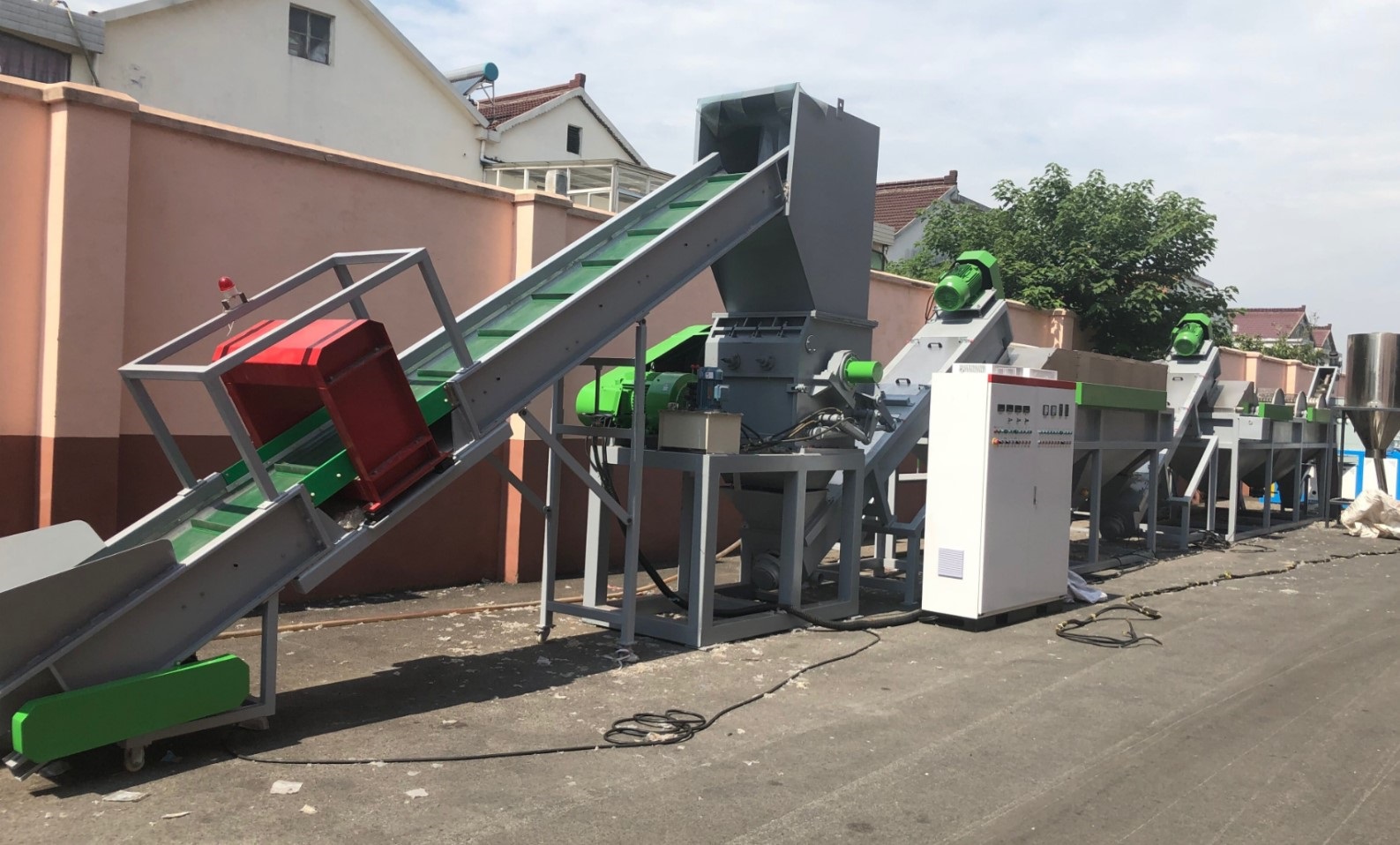 PP PE film crushing washing recycling machine line