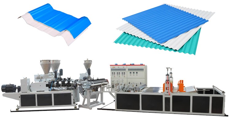 PVC Corrugated roof tile extrusion machine line
