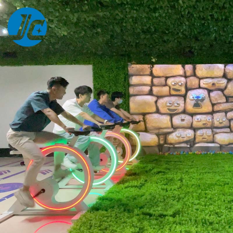 Augmented Reality Cycling Bike with Wall Projection