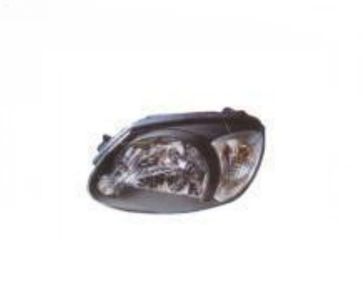 Black Head Lamp Compatible Replacement Hyundai Accent 2003–2005 OEM 92102-25511 (R) + 92101-25511 (L)