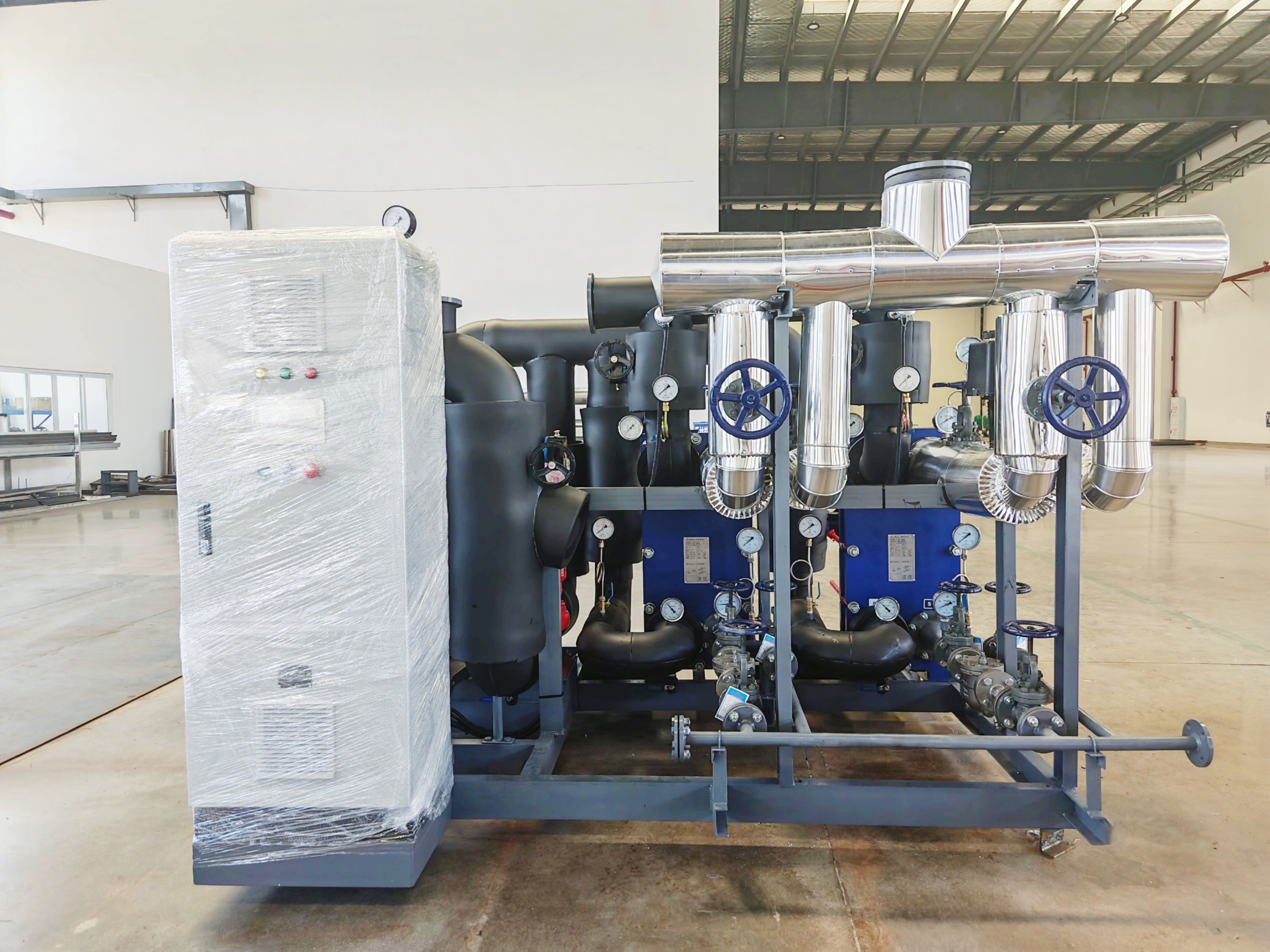 Warm congratulations to the Company on the successful shipment of their steam-water heat exchanger units!