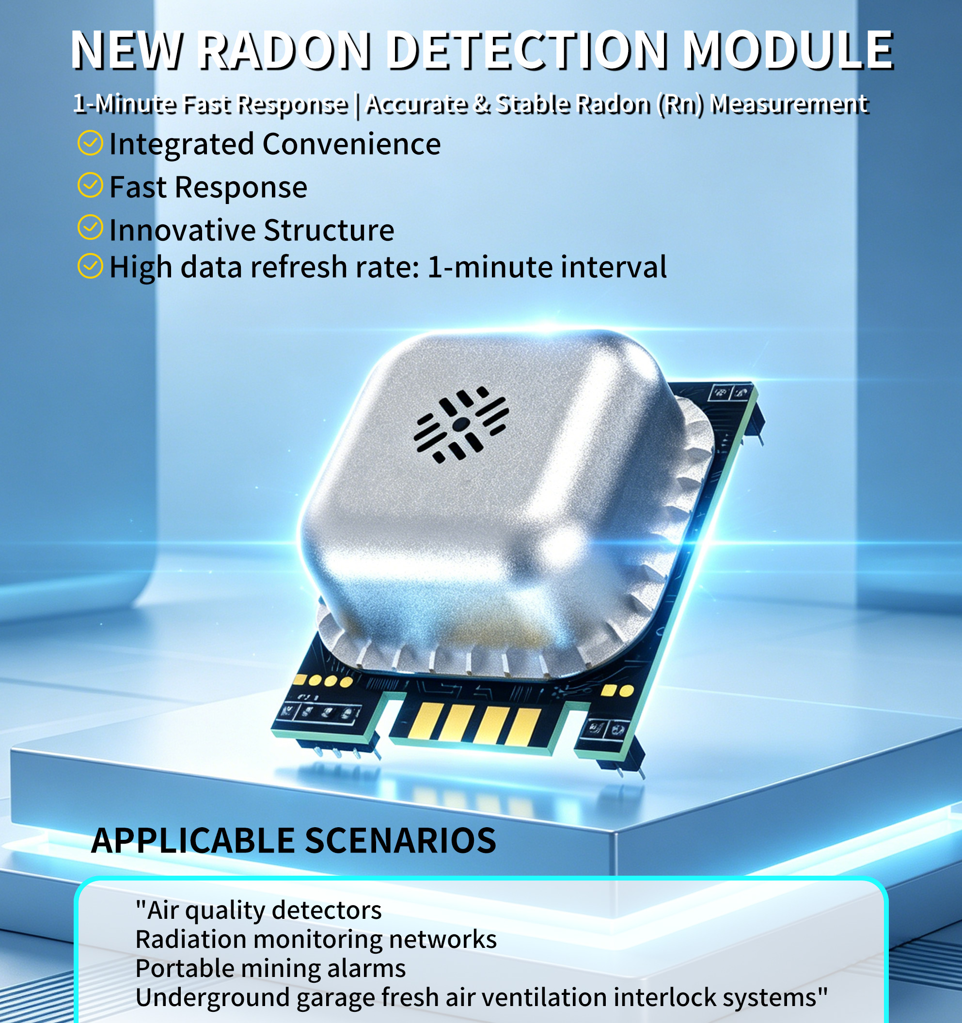 Radon sensor module