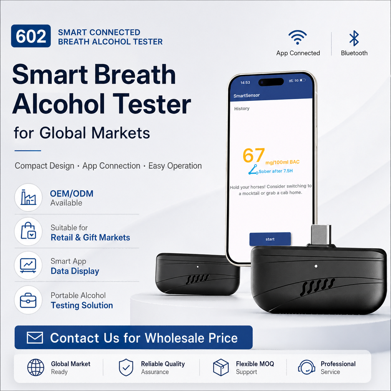 602 Alcohol Tester: Smart, Portable Testing for Connected Markets