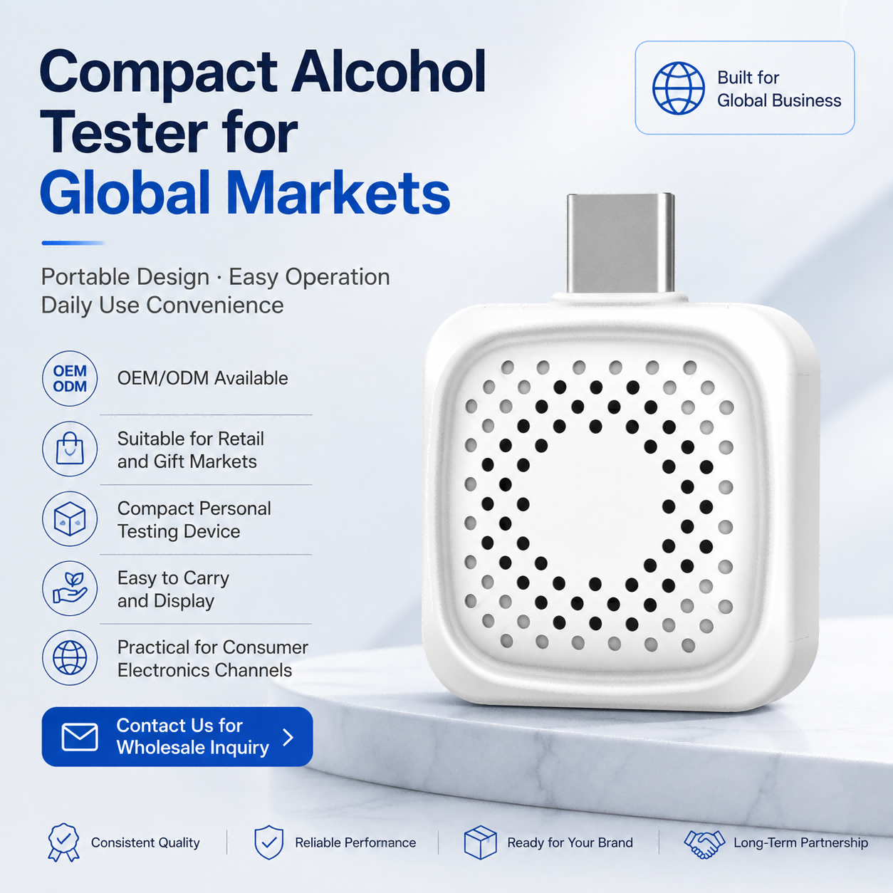 Electrochemical Alcohol Tester: Compact Testing for Everyday Use