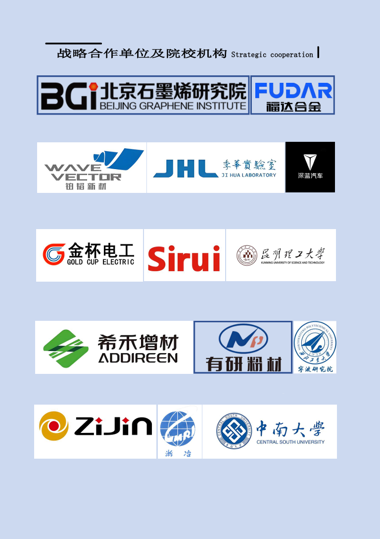 &nbsp; 我们的研发团队由材料科学、化学工程等领域的博士生导师、博士、硕士组成，并联合昆明理工大学新材料重点实验室、厦门大学国家嘉庚贵金属重点实验室建立紧密的合作关系。&nbsp;
&nbsp;