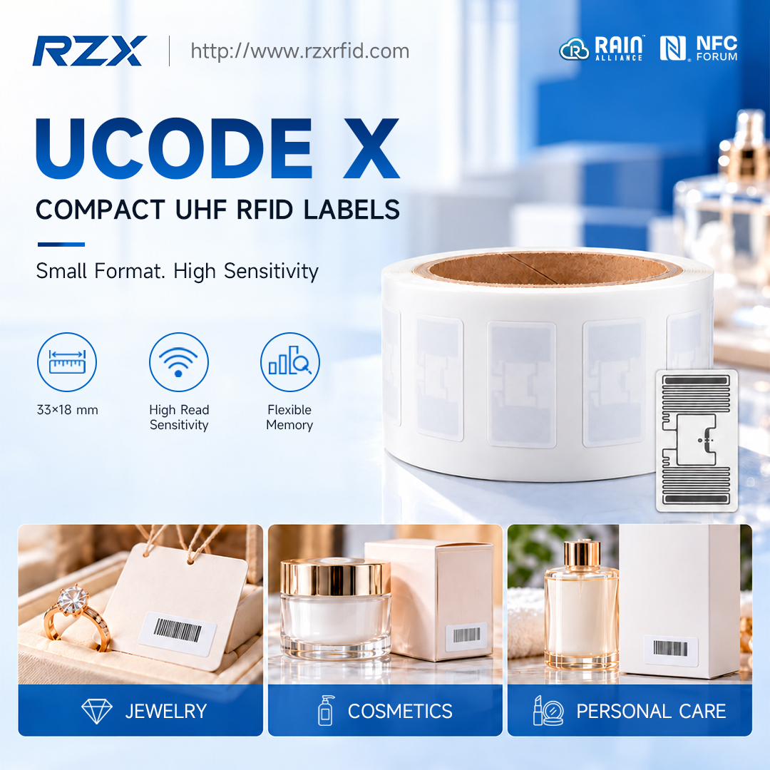 UCODE X RFID Label in a Compact 33 × 18 mm Size for Small-Item Tracking