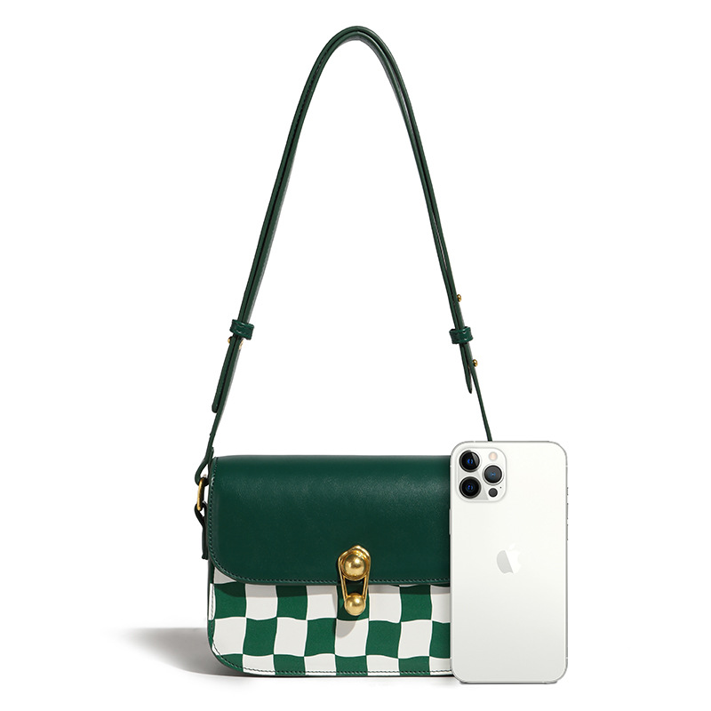 Designer Purses Ladies Messenger Handbags Women Small Square Hand Bags Checkered Cowhide Branded Bags Wholesale Jelly Purse