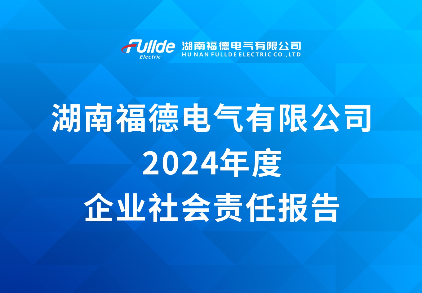 湖南福德电气有限公司2024年度企业社会责任报告