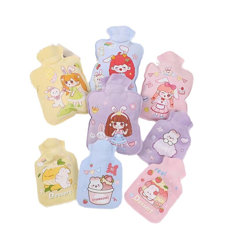 Hot Water Bottle with Plush Cover
