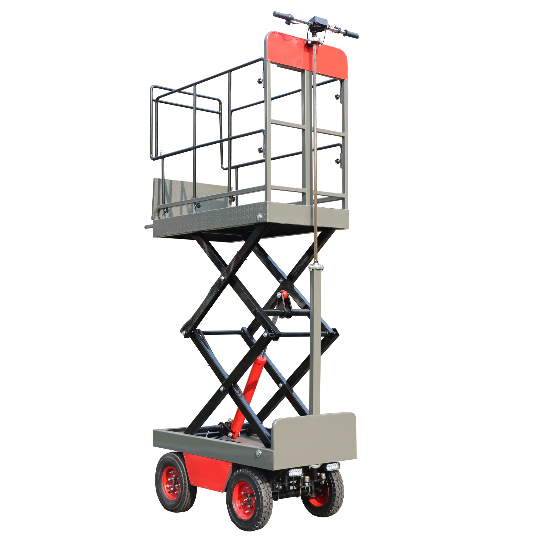 Mini greenhouse electric hydraulic lift trolley