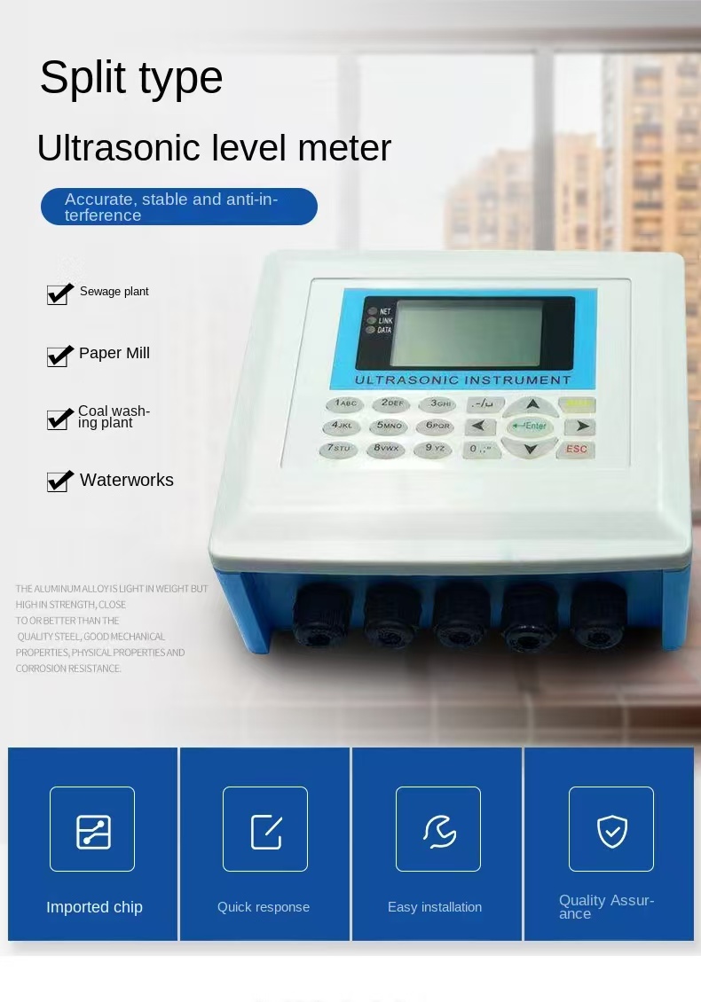 Split type ultrasonic level transmitter level meter level gauge level level sensor 4-20mARS485
