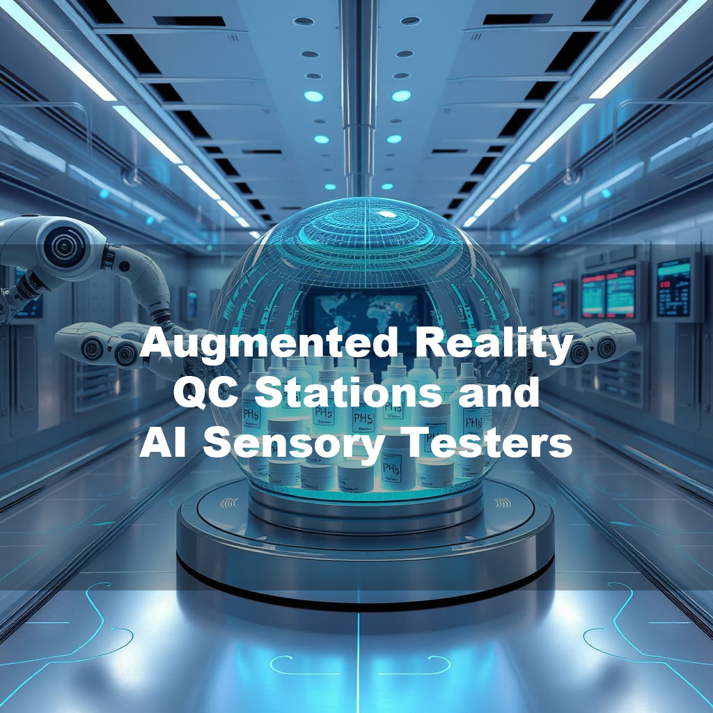 2030 Skincare Factory Tour: Augmented Reality QC Stations and AI Sensory Testers