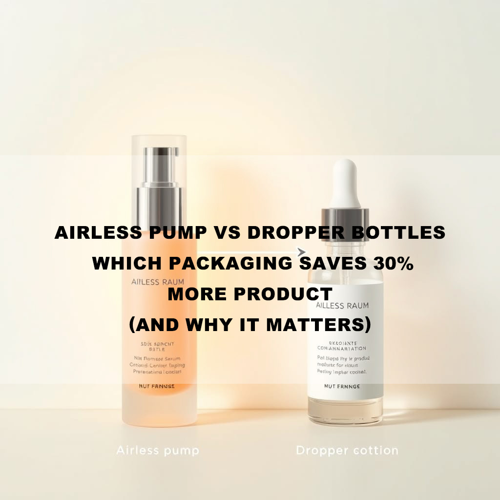 Airless Pump vs. Dropper Bottles: Which Packaging Saves 30% More Product (And Why It Matters)