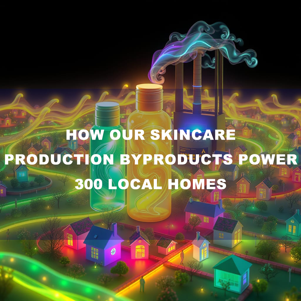 Waste-to-Energy: How Our Skincare Production Byproducts Power 300 Local Homes
