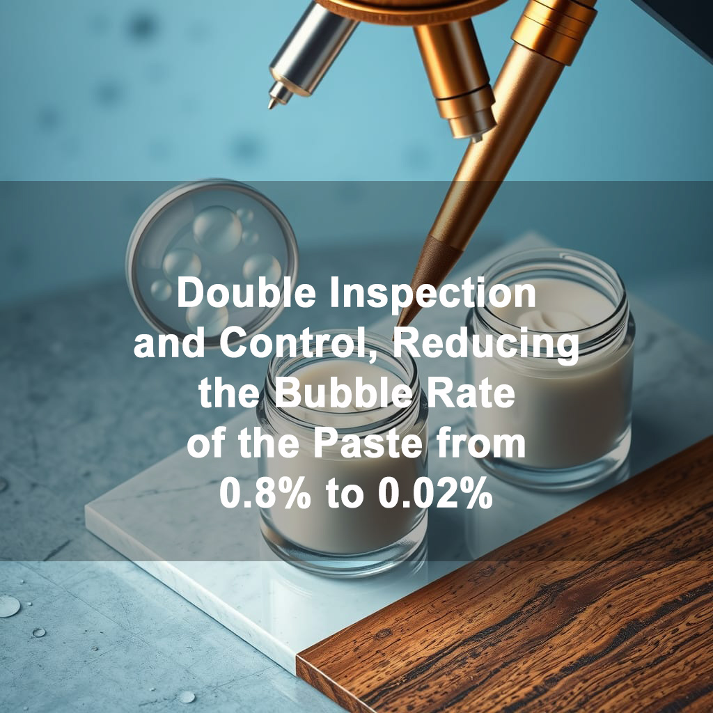 Microscope + Master Craftsman: Double Inspection and Control, Reducing the Bubble Rate of the Paste from 0.8% to 0.02%