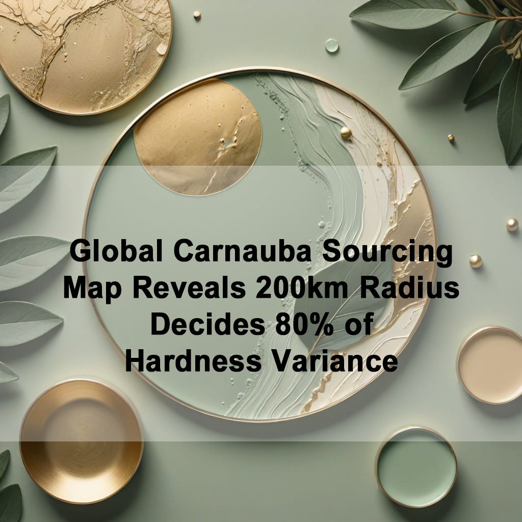 Wax Wars: Global Carnauba Sourcing Map Reveals 200km Radius Decides 80% of Hardness Variance