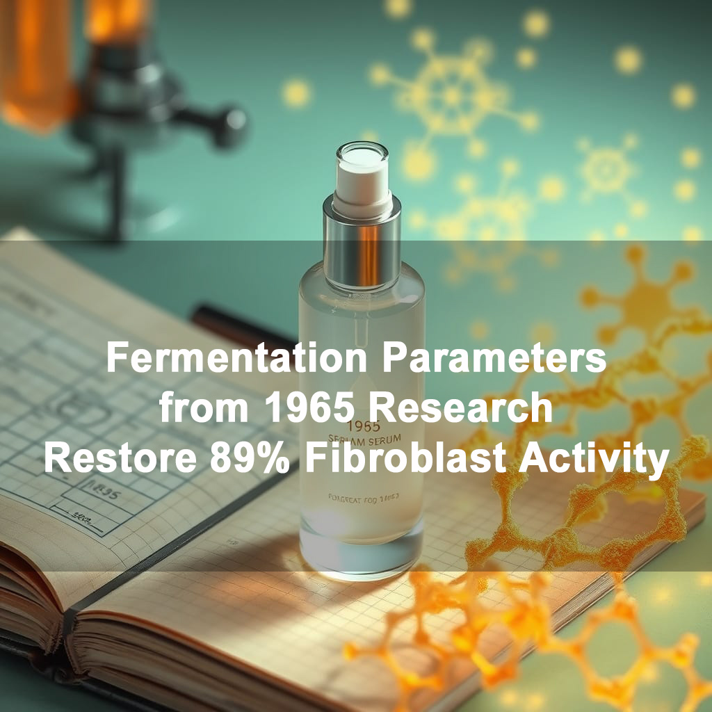 Collagen Booster Resurrection: Fermentation Parameters from 1965 Research Restore 89% Fibroblast Activity
