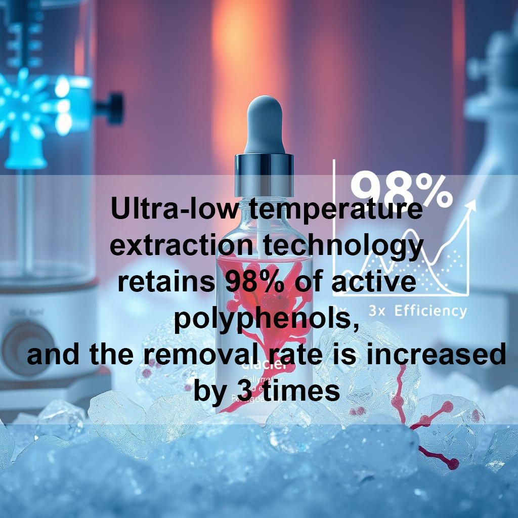 Antioxidant power of glacier red algae: Ultra-low temperature extraction technology retains 98% of active polyphenols, and the removal rate is increased by 3 times