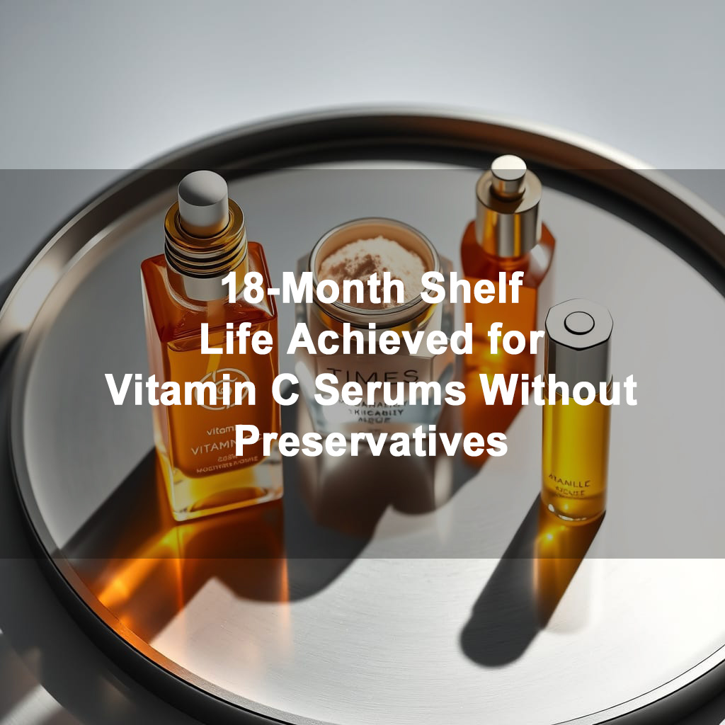 Waterless Formulation Tech: 18-Month Shelf Life Achieved for Vitamin C Serums Without Preservatives