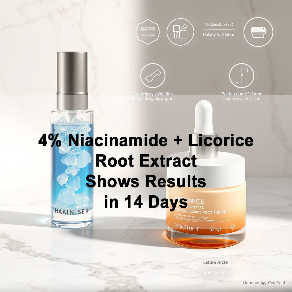 Dermatologist-Approved Brightening: 4% Niacinamide + Licorice Root Extract Shows Results in 14 Days