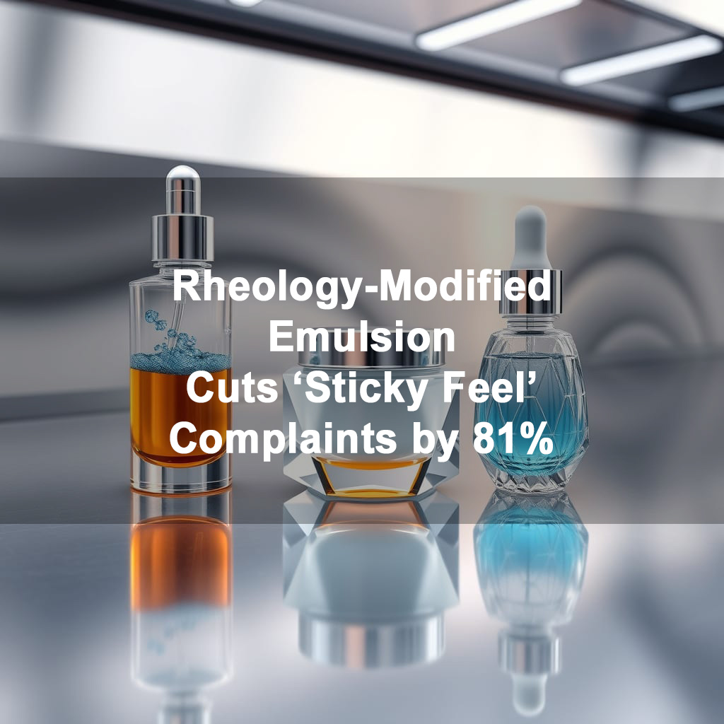 Instant Absorption Texture: Rheology-Modified Emulsion Cuts ‘Sticky Feel’ Complaints by 81%
