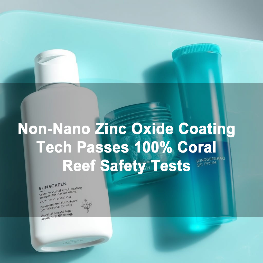 Ocean-Safe Sunscreen: Non-Nano Zinc Oxide Coating Tech Passes 100% Coral Reef Safety Tests