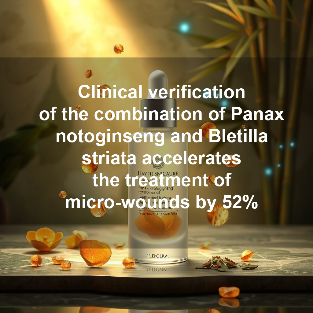 Oriental herbal wisdom: Clinical verification of the combination of Panax notoginseng and Bletilla striata accelerates the treatment of micro-wounds by 52%