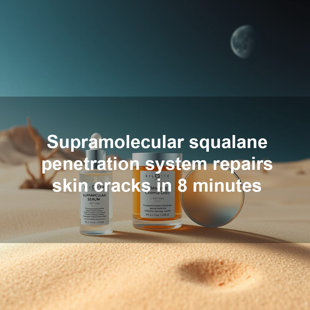 Desert skin savior: Supramolecular squalane penetration system repairs skin cracks in 8 minutes