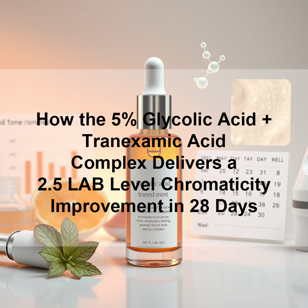 Unveiling the Synergy: How the 5% Glycolic Acid + Tranexamic Acid Complex Delivers a 2.5 LAB Level Chromaticity Improvement in 28 Days