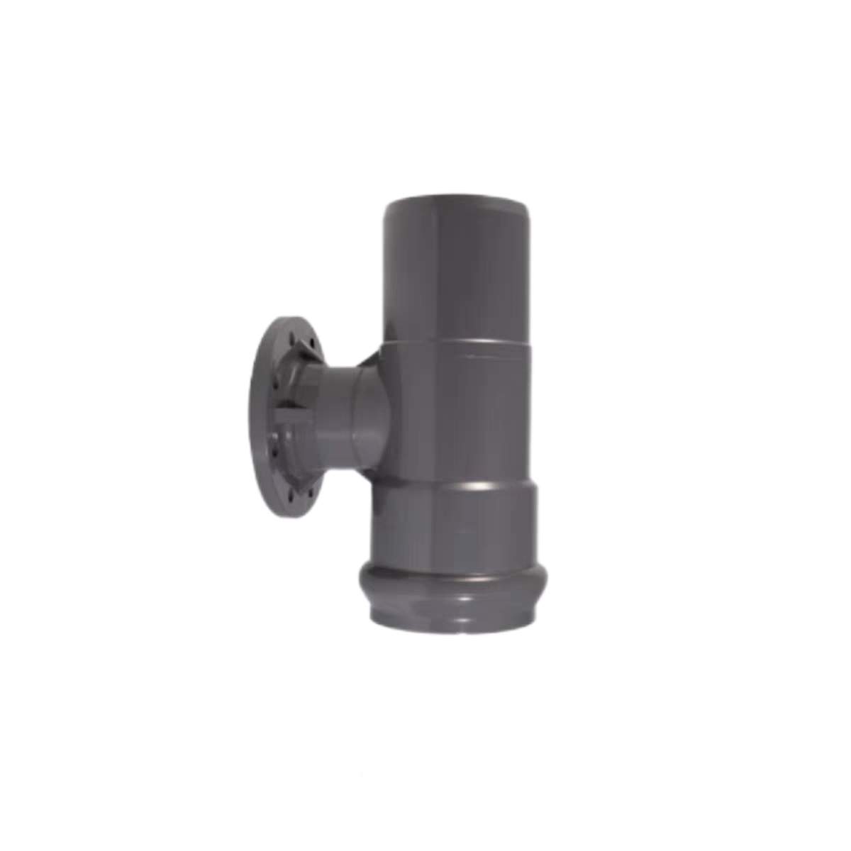 PVC double sockets tee with flanged branch