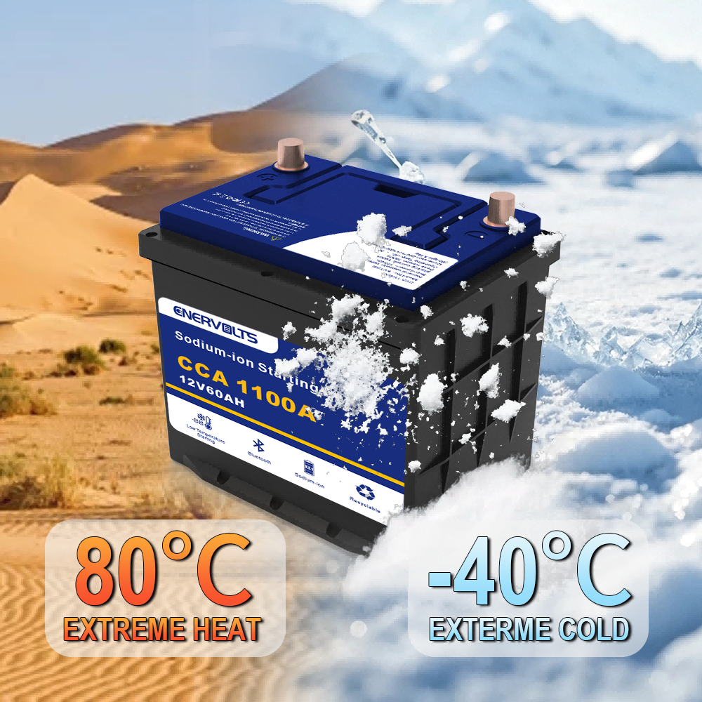 JIS 12V60Ah CCA1100A Sodium-ion car starting battery for car-EV1260-70D23