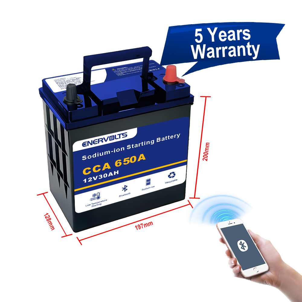 Enervolts 12V30Ah Sodium-ion car batteries start stop-EV1230