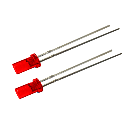 3mm平头有边红色透明发红光