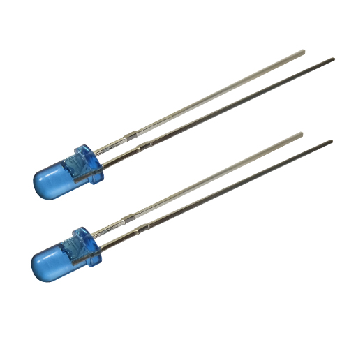 3mm有边蓝色透明发蓝光