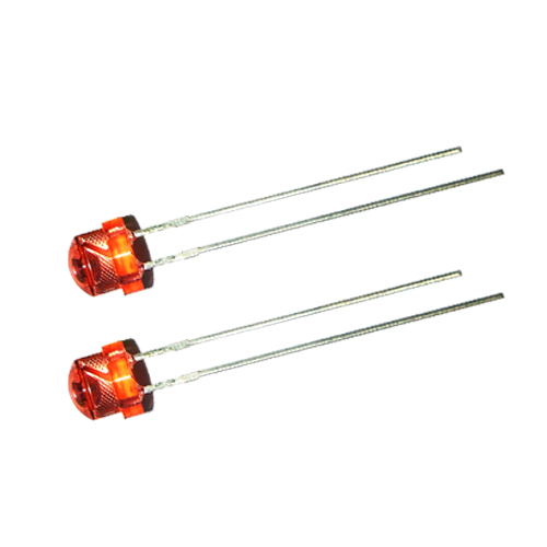 5mm straw hat head orange transparent emitting orange light