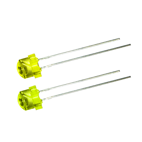 5mm straw hat head, yellow transparent, emitting yellow light