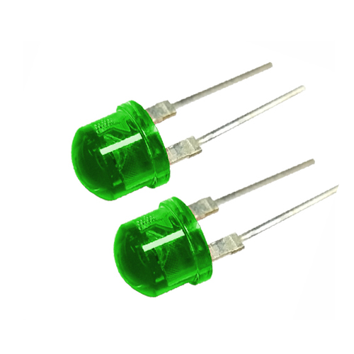 8mm有边草帽头0.5W绿色透明发绿光