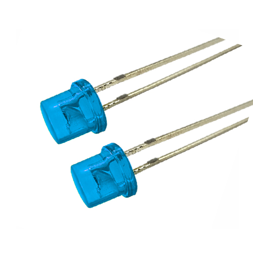 5mm flat head blue transparent emitting blue light