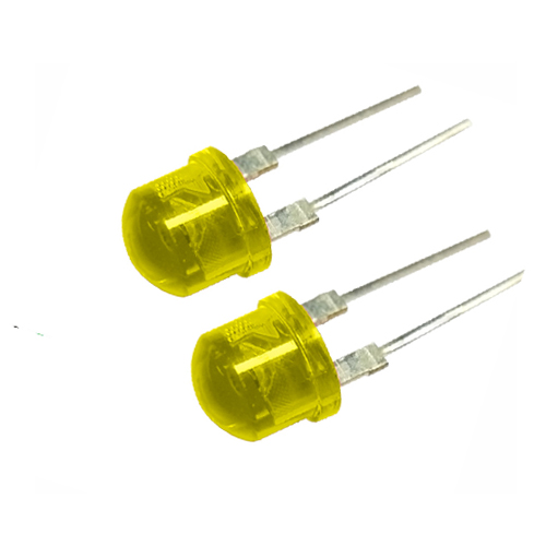 8mm有边草帽头0.5W黄色透明发黄光