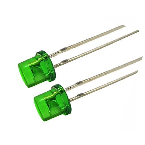 5mm flat head green transparent emitting green light