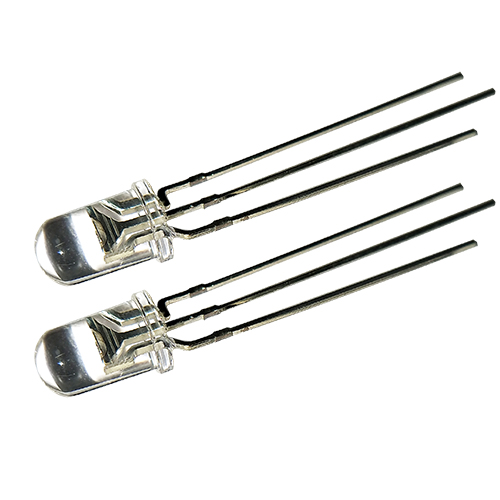 5mm white transparent dual color light with edges