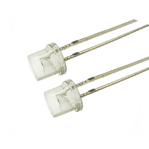 5mm flat head white transparent emitting white light