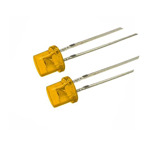 5mm flat head orange transparent emitting orange light