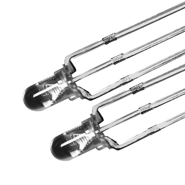 3mm有边白色透明双色灯