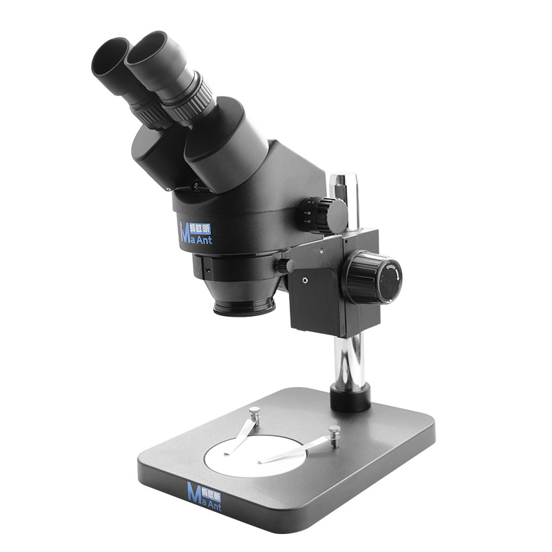 蚂蚁昕手机维修显微镜体视双目高清7-45倍连续变焦 显微镜摆臂