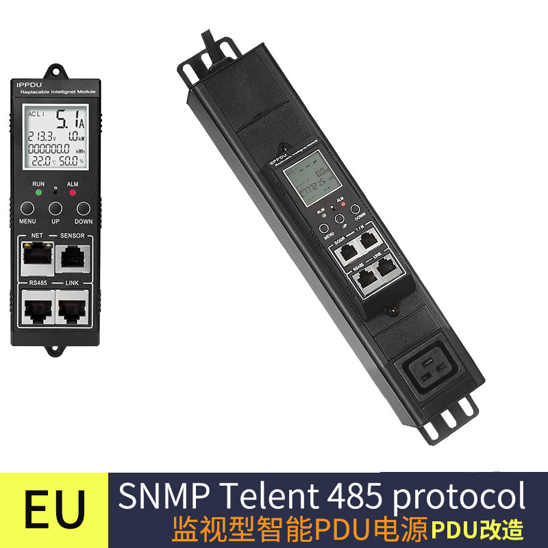 普通PDU改造智能SNMP 485接口 Telnet监控电压电流功率级联欧规